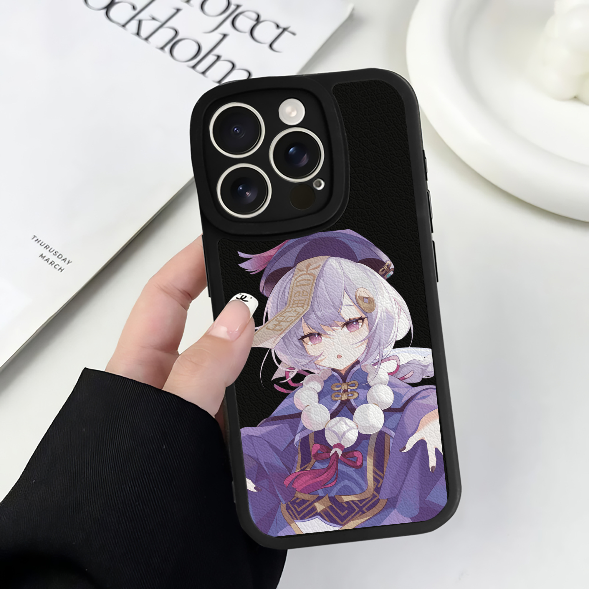 げんし神 七七 なな  genshin Nana 【iPhone 16シリーズ対応】シリコンスマホケース（レザー調） 材質：シリコン